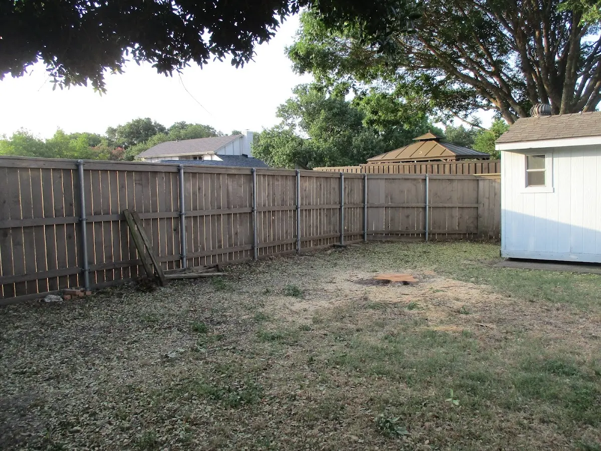 Cleared yard after professional tree removal in Old Fort